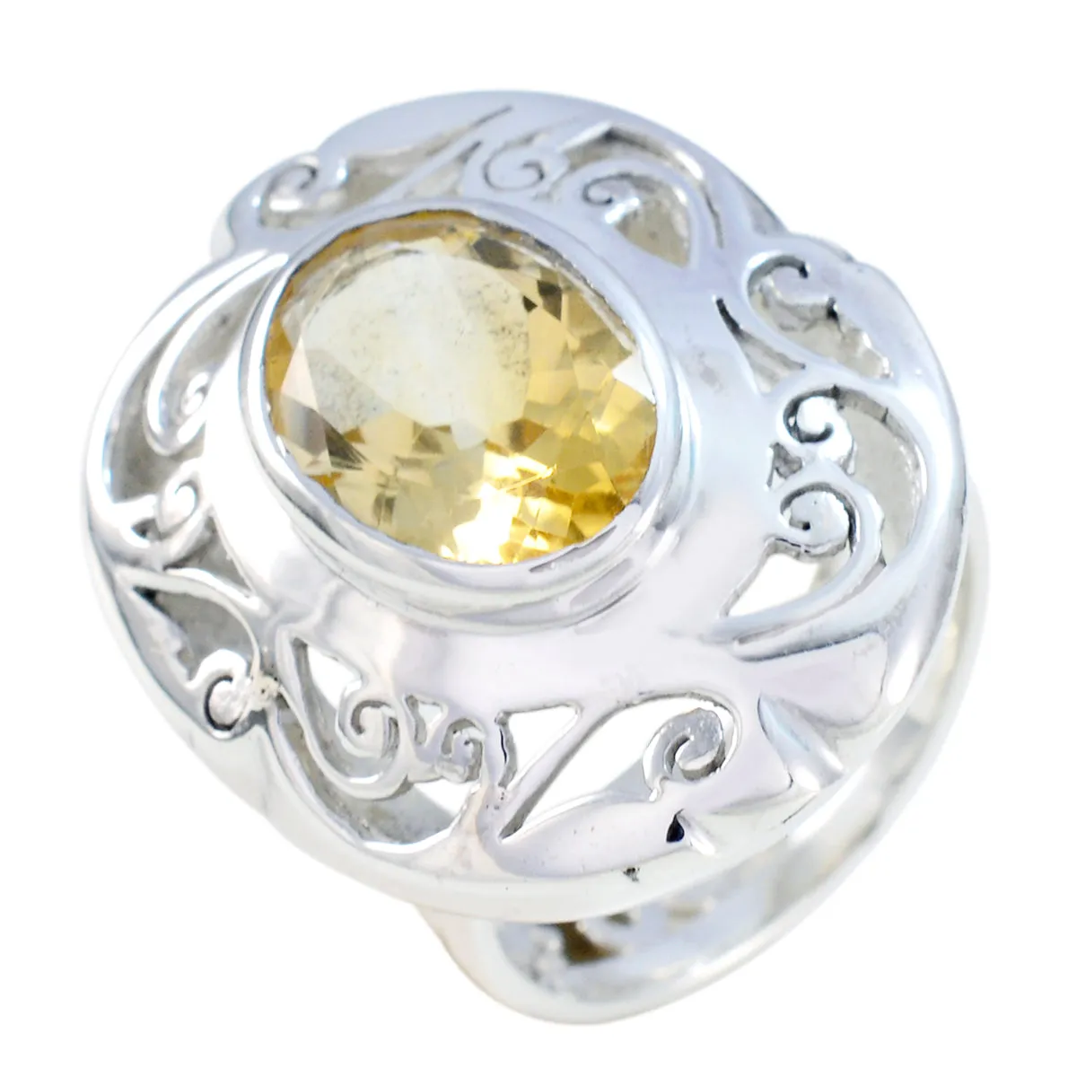 Riyo Fine-Looking Gems Citrine Sterling Silver Rings Sell Jewelry