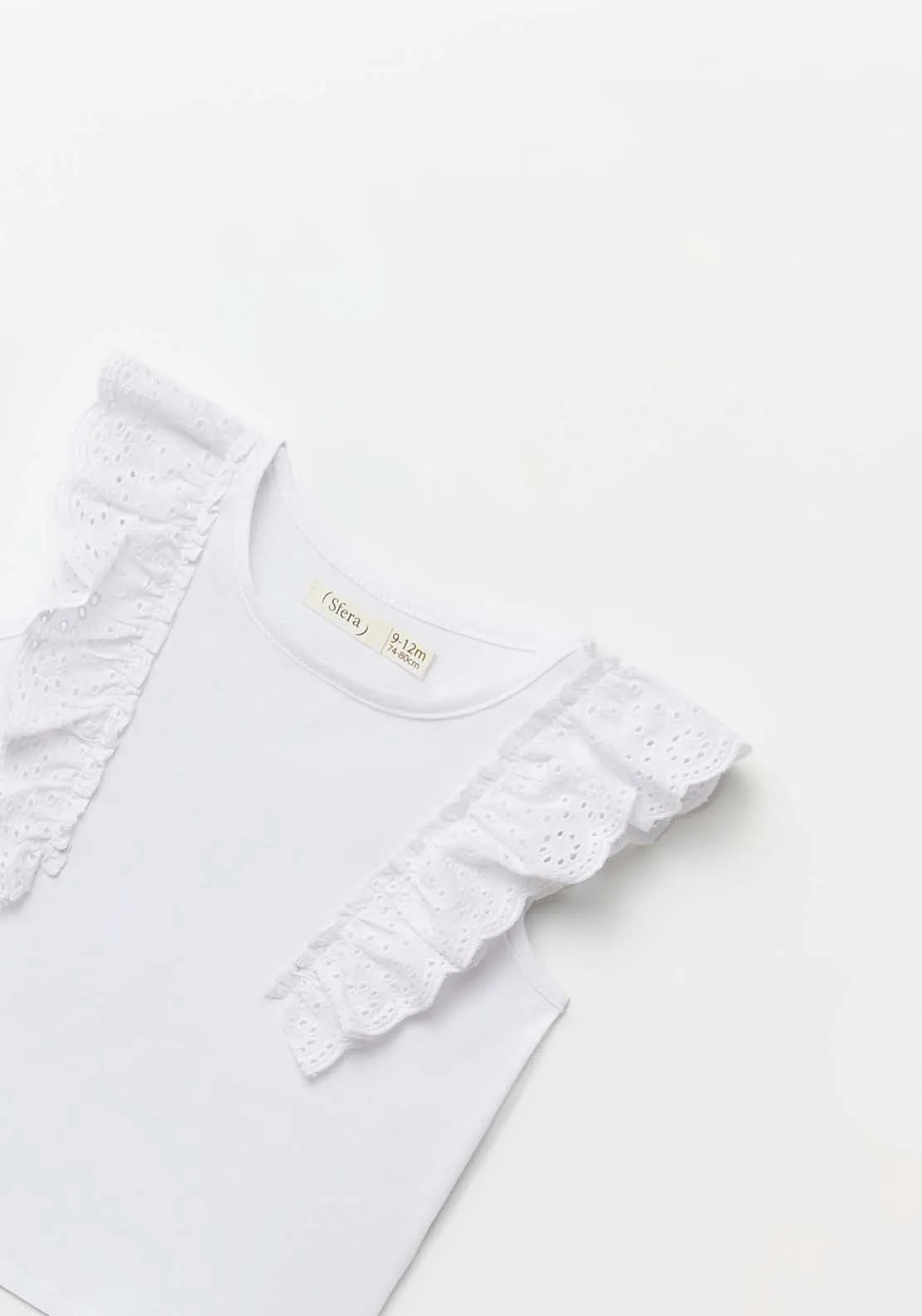 Ruffle T-Shirt - White