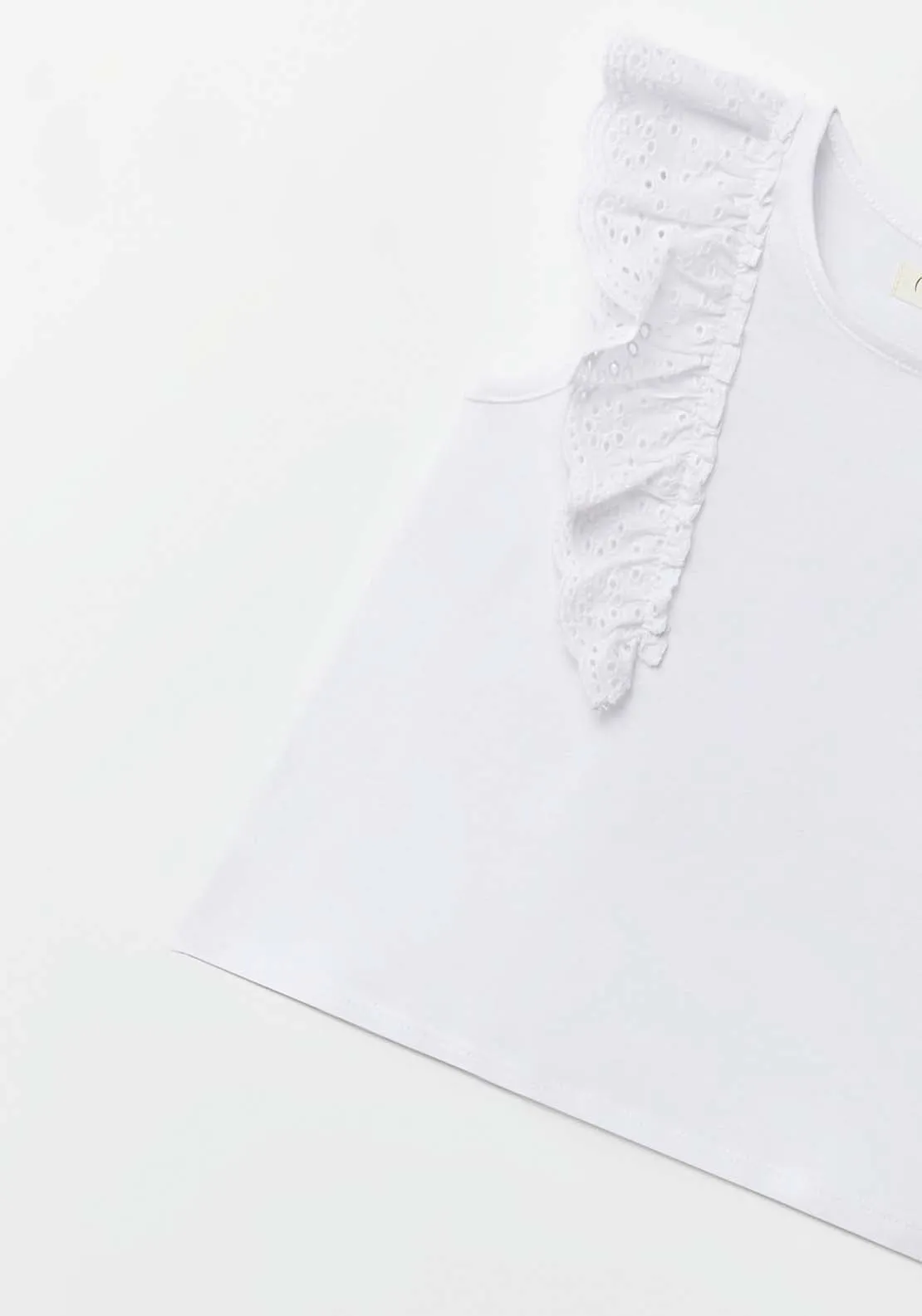 Ruffle T-Shirt - White