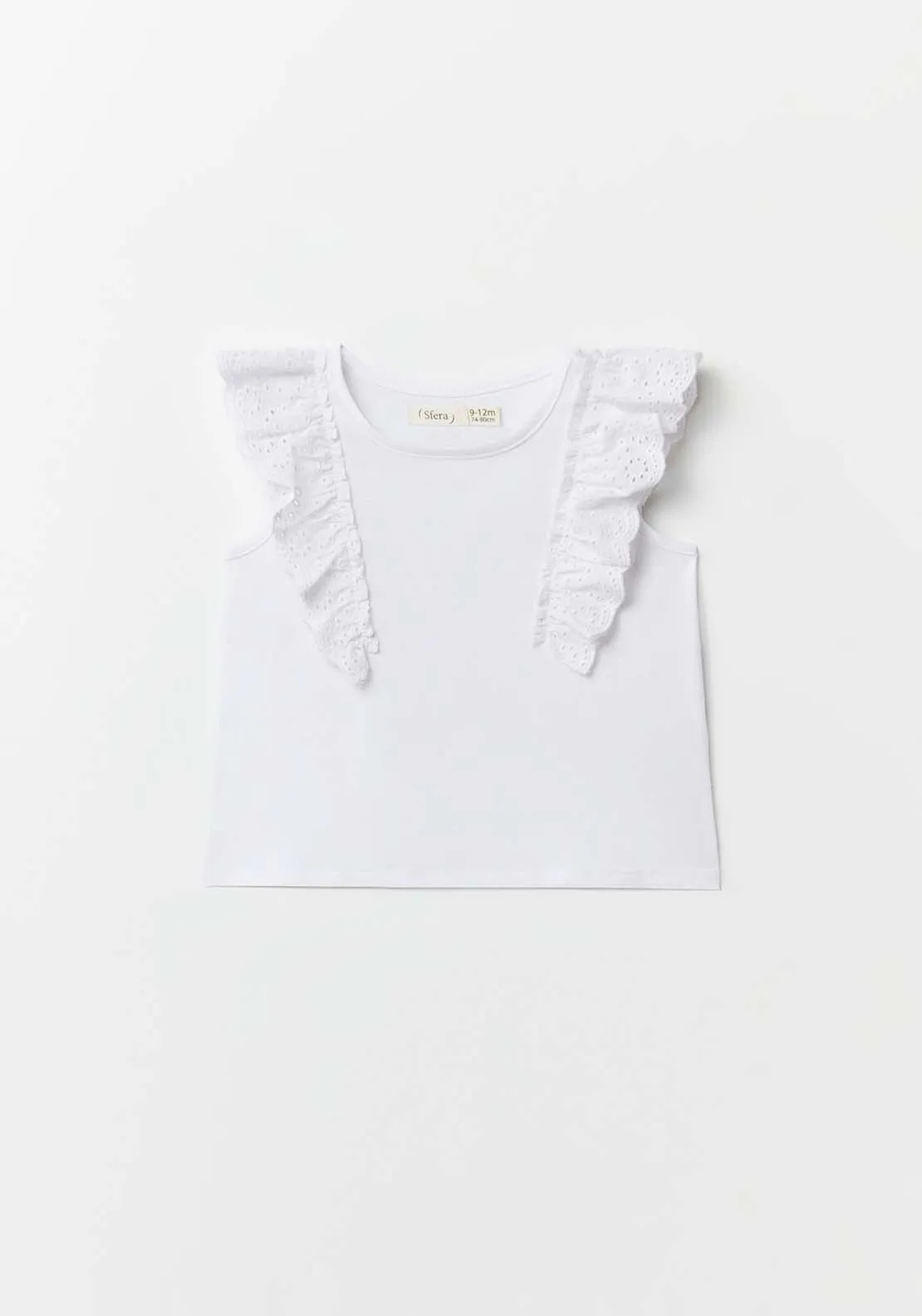 Ruffle T-Shirt - White