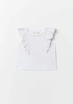 Ruffle T-Shirt - White