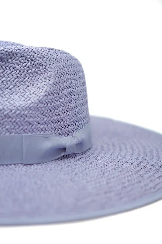 SAIL AWAY - Straw Panama Hat (Powder Blue)