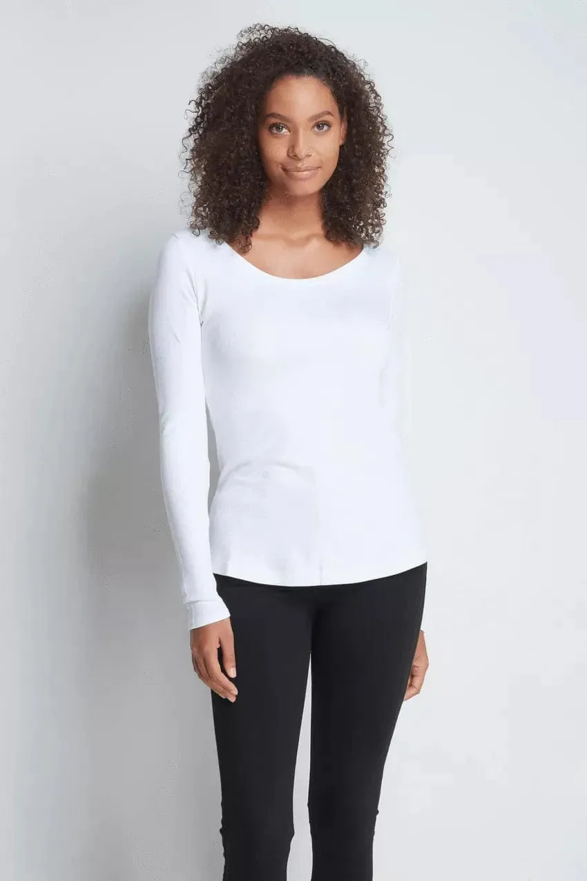 Scoop Neck Long Sleeve Cotton TENCEL Modal Blend T-shirt Bundle | Multiple Colours