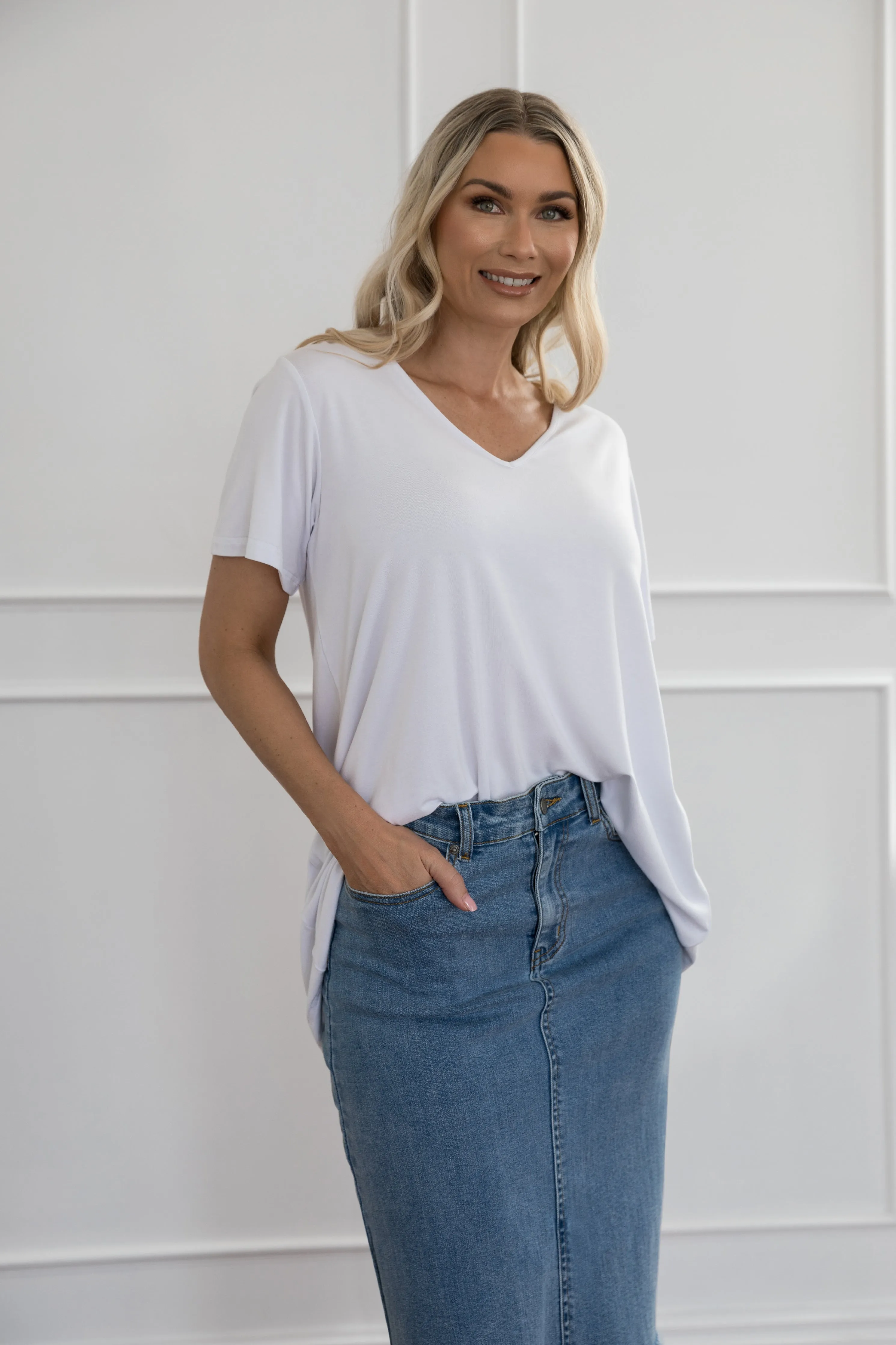 T-Shirt Top in White