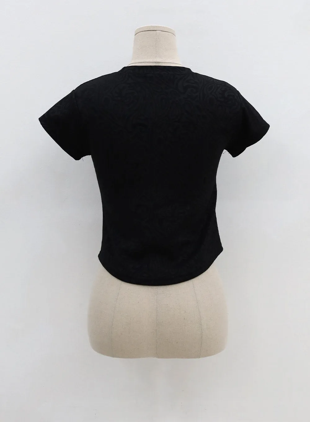 Textured Cropped T-Shirt CU14