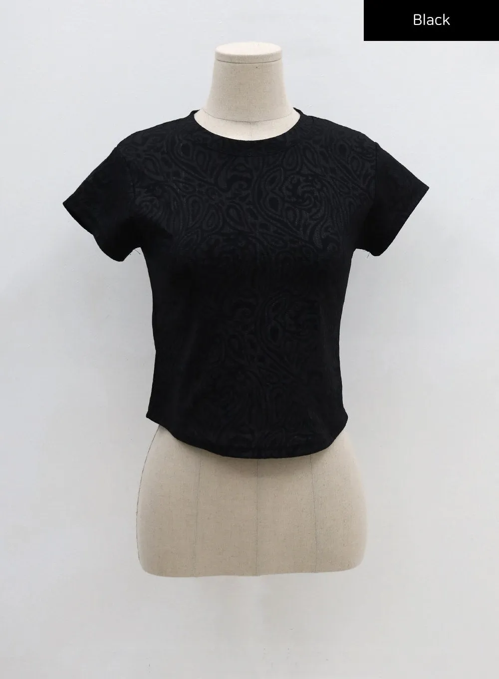 Textured Cropped T-Shirt CU14