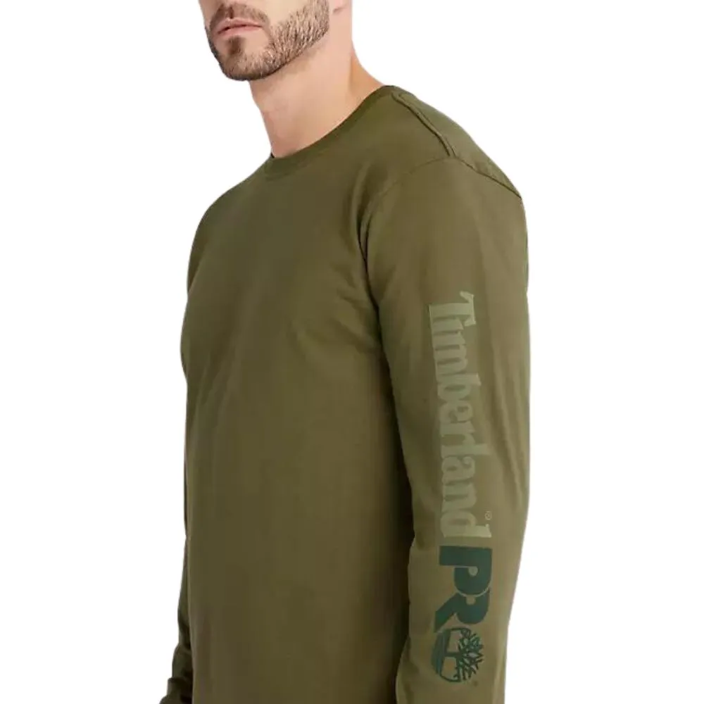 Timberland PRO Men's Core Logo Long-Sleeve T-Shirt - Olive