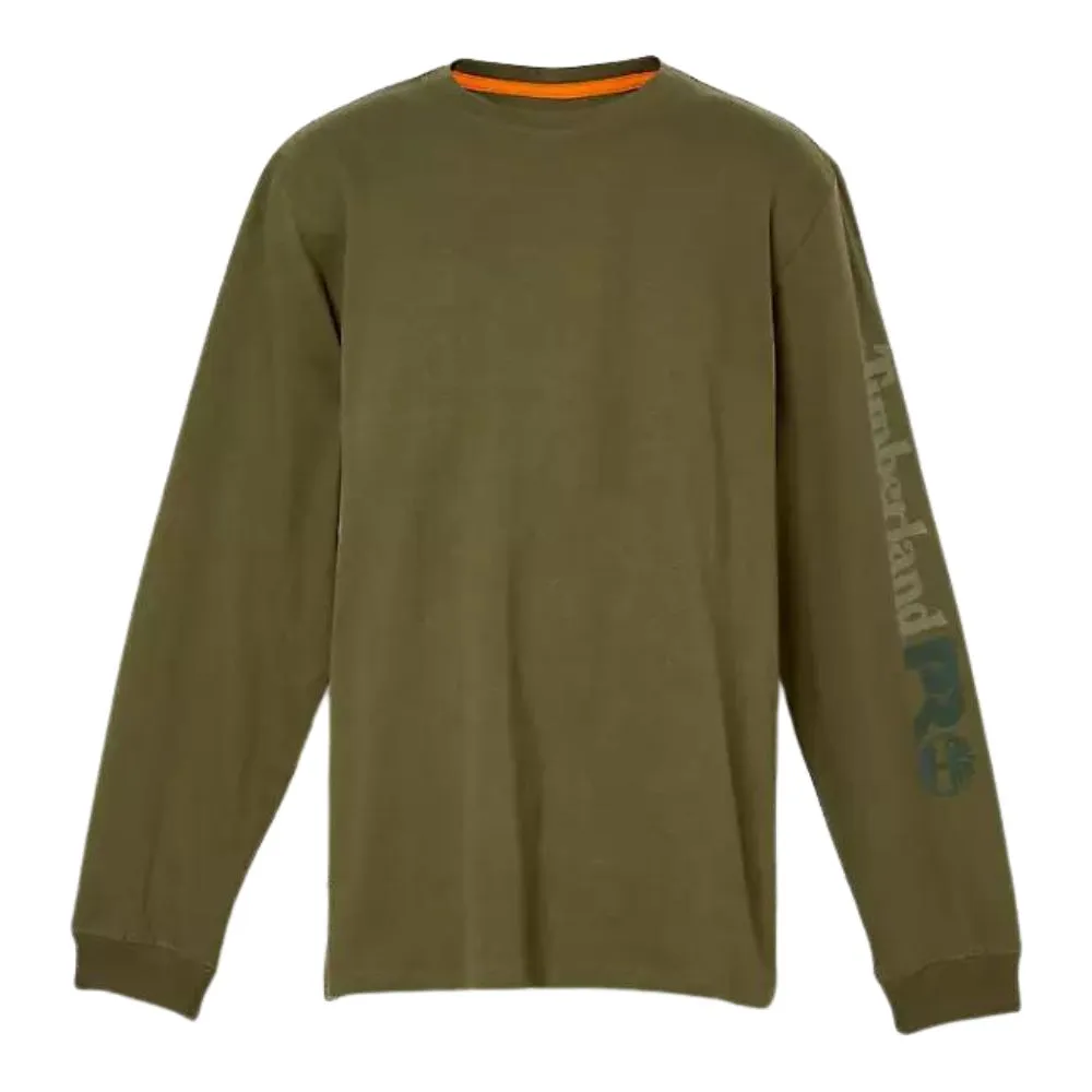 Timberland PRO Men's Core Logo Long-Sleeve T-Shirt - Olive