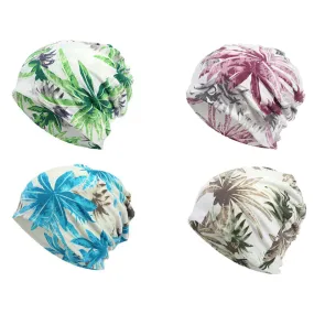 Unisex Multipurpose Tree Print Cotton Headpiece Scarf Cap Soft Warm Beanie