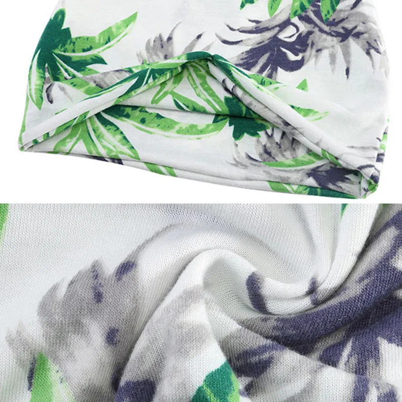 Unisex Multipurpose Tree Print Cotton Headpiece Scarf Cap Soft Warm Beanie