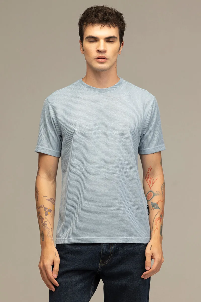 Waffle Weave Blue T-Shirt