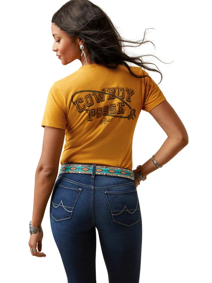 Women's Ariat Posser Short Sleeve Tee Buckhorn Heather