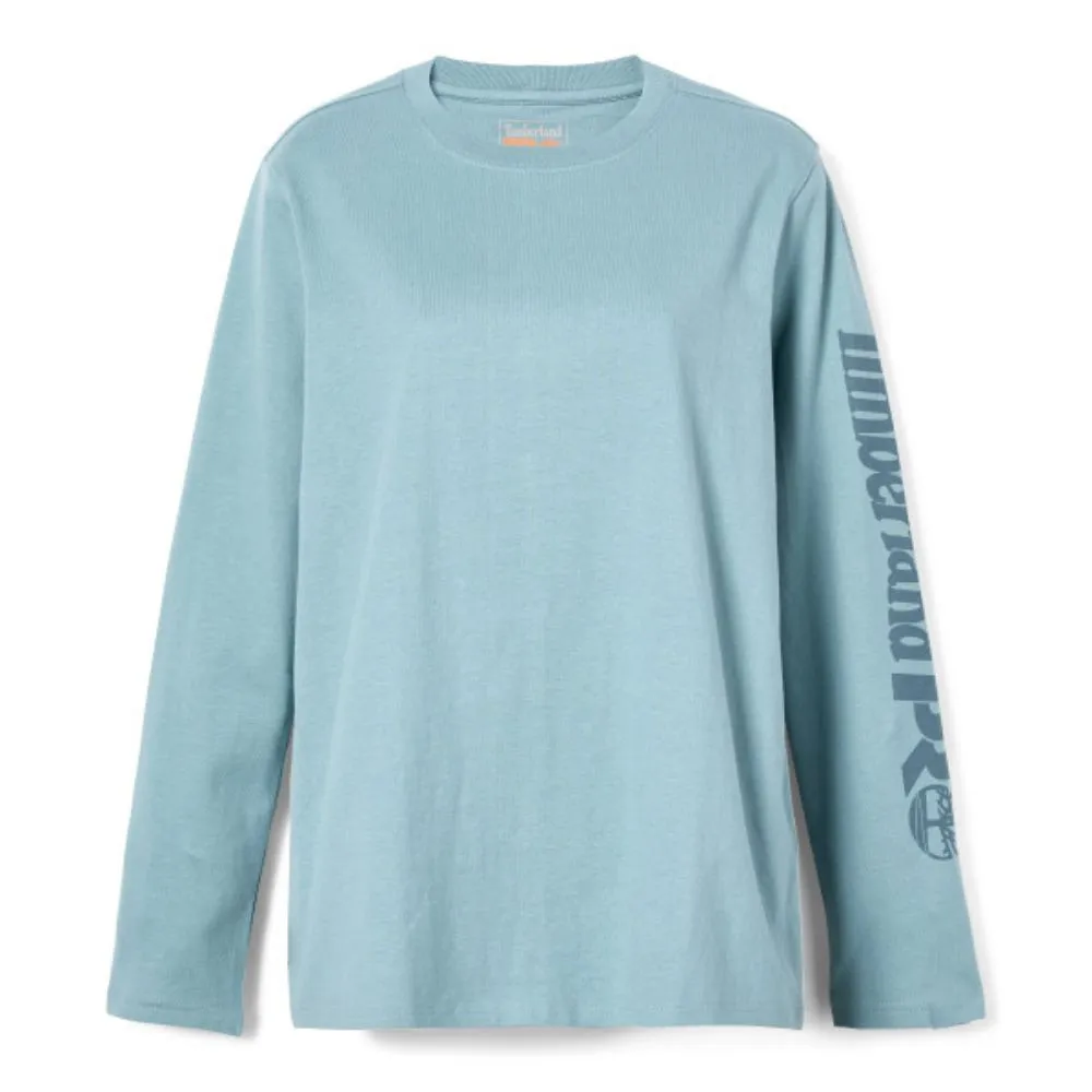 Women's Timberland PRO Cotton Core Long-Sleeve T-Shirt TB0A6D8JDR5 - Blue