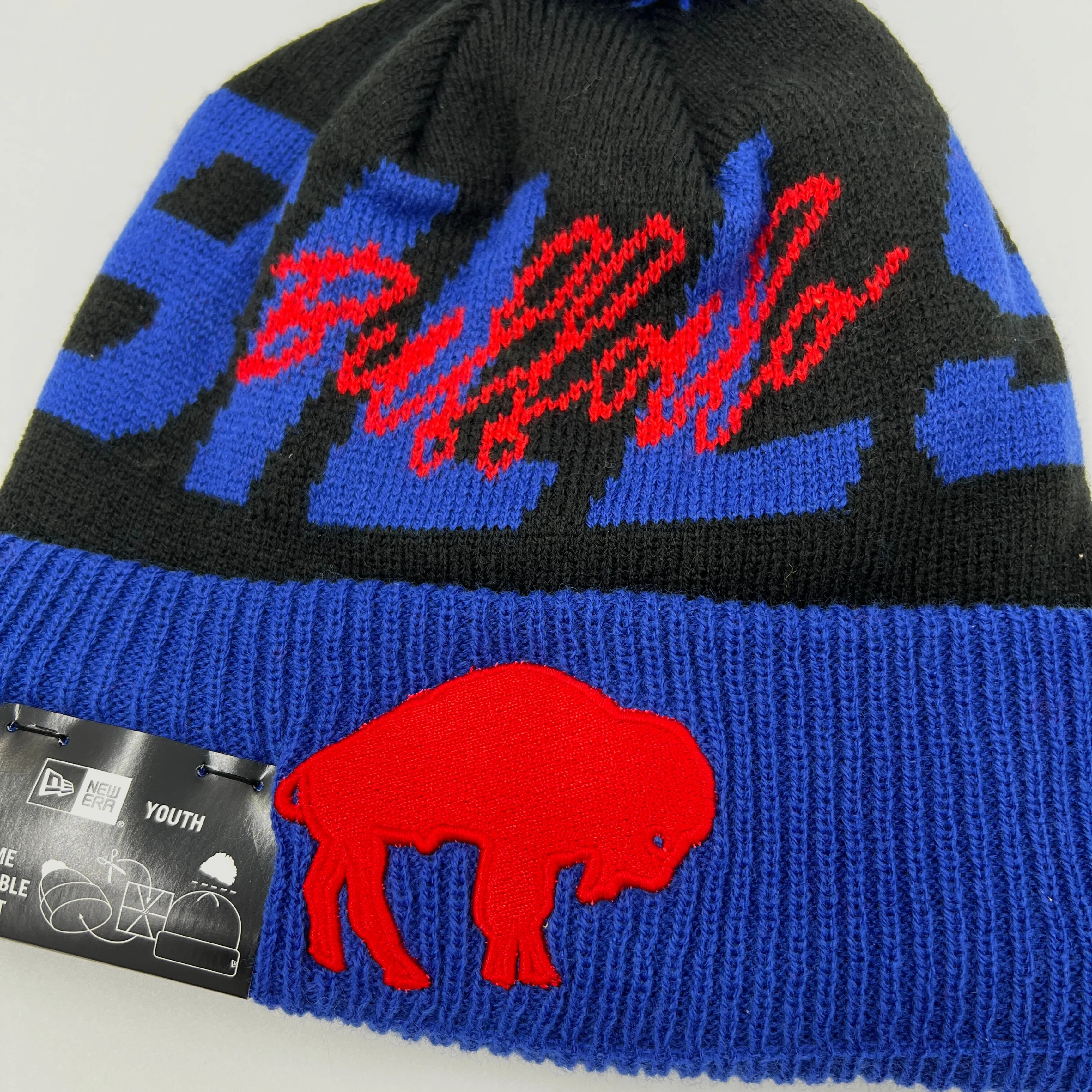 Youth Buffalo Bills With Standing Buffalo NFL 2022 Official Draft Beanie