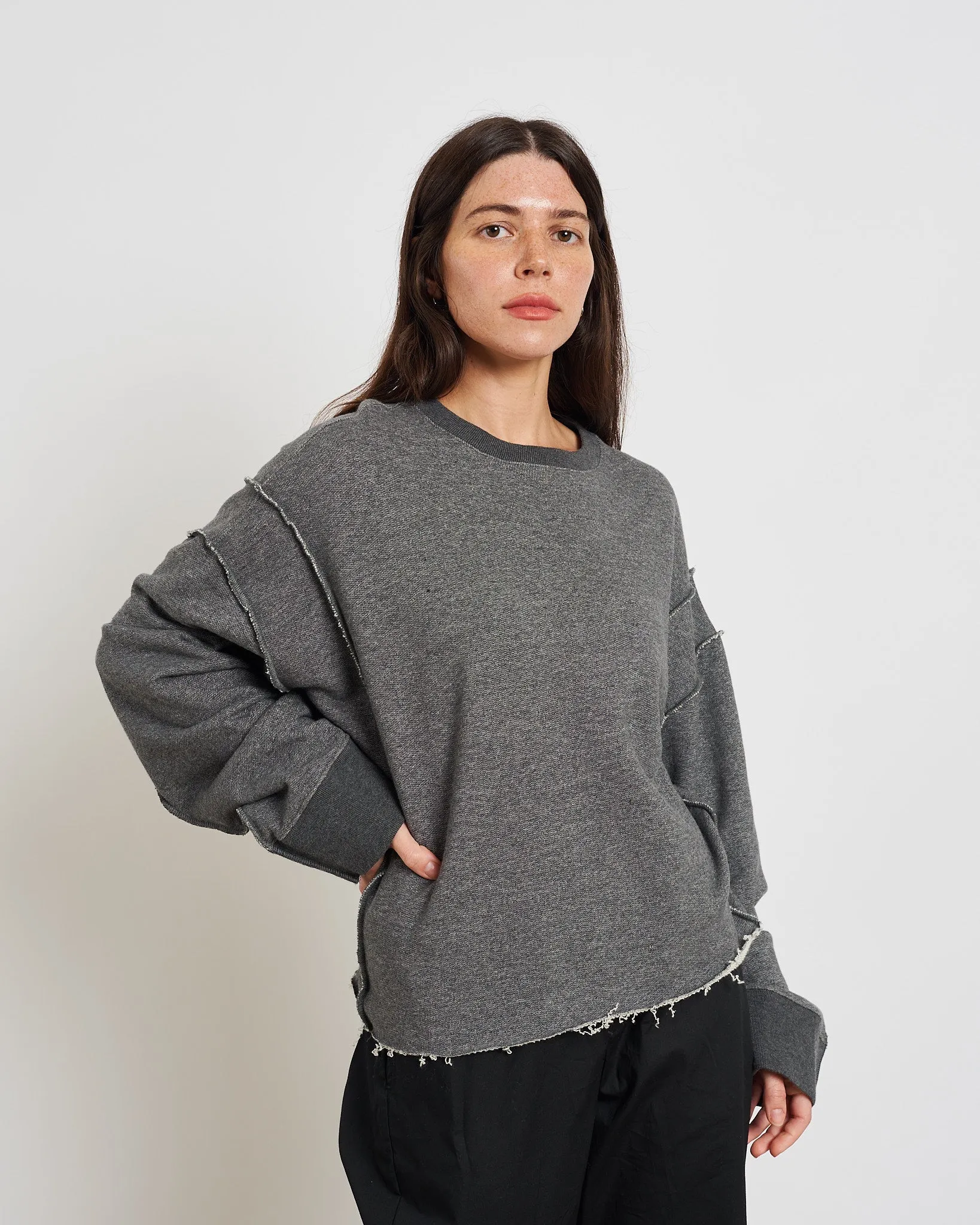 Yuki Rework Sweatshirt in Dark Heather